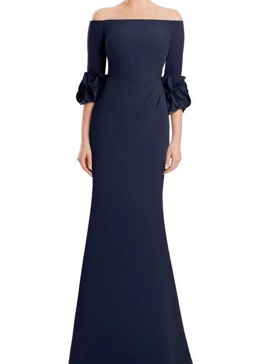 Alexander By Daymor Dresses & Skirts - NWT Alexander by Daymor 3251S26 Off-Shoulder Floral Formal Dress Navy size 16